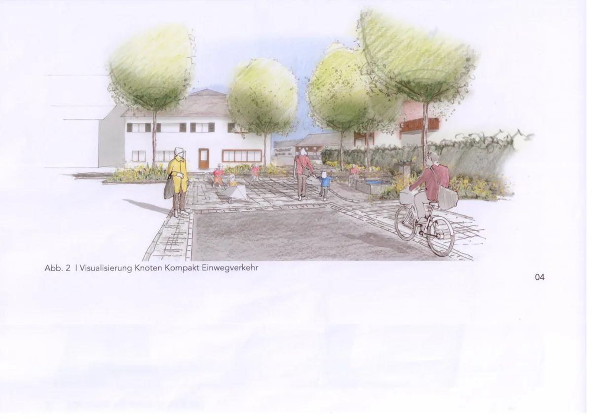Man sieht die Visualisierung der Hinter- und der Schützengasse in Fehraltorf.